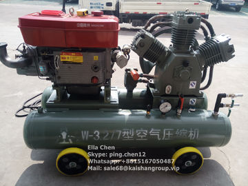 Gold Mining 25 HP Diesel Engine Mobile Piston Air Compressor 3.2m3/Min 7 Bar