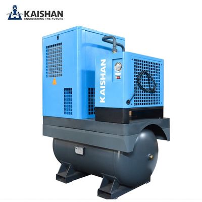 7.5KW 1.0m3/Min Fixed Integrated Industrial Screw Air Compressor With Refrigeration Dryer And Air Storage Tank BK7.5-10