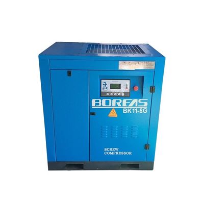 116 Psi 60 CFM Oil Less Double Auto Screw Type Air Compressors Single Stage 11kw