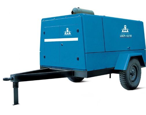 Lubricated LGCY-12/10 Silk Air Compressor / Portable Diesel Screw Air Compressor