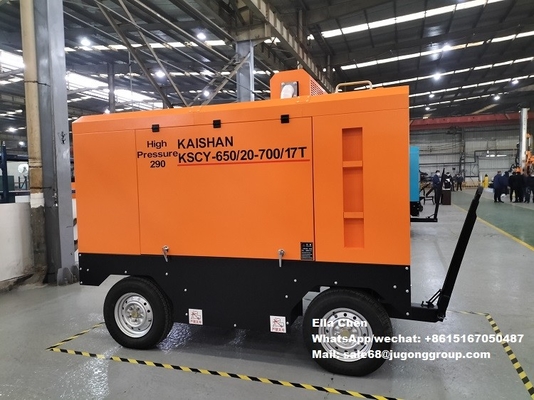 KSCY-650/20-700/17 18m3/Min 650CFM 20bar 17bar Portable Rotary Gas Screw Air Compressor Screw Compressor
